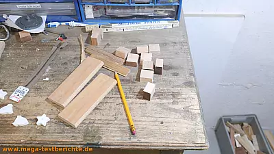 Holz, Bleistift und Teile