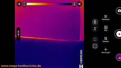 Wärmebild: Spalt an der Kellertüre