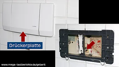 Geberit Unterputz-Spülkasten Drückerplatte und Hebel