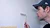 Wand streichen - Textilrolle an einer Wand Wand streichen - Textilrolle an einer Wand