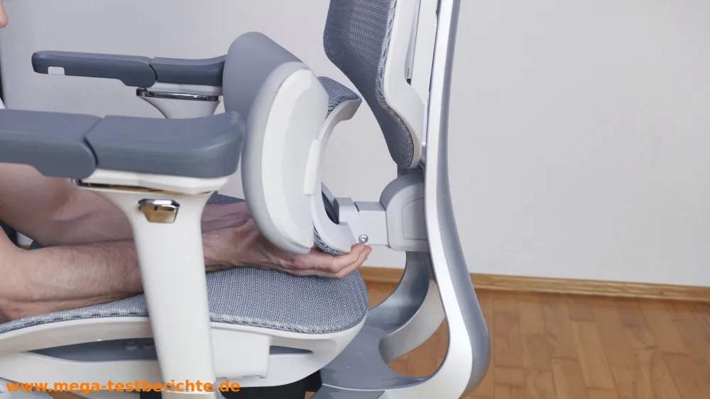 HABADA E3 Pro - Lordosenstütze in der Tiefe verstellen