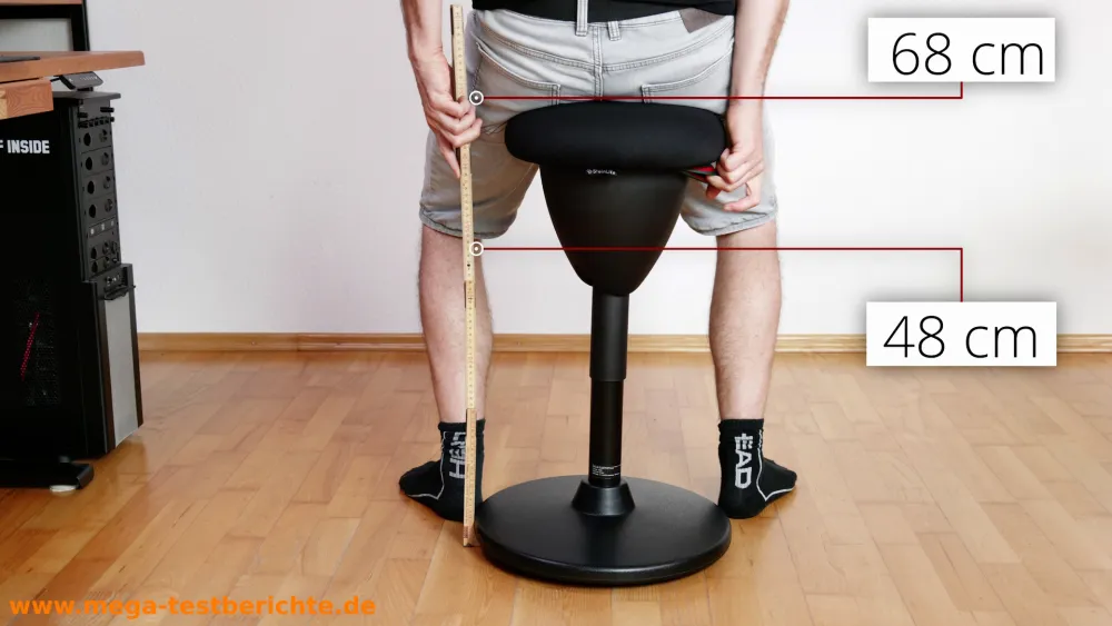 SteinLife Cone: Verstellbereich der Sitzhöhe