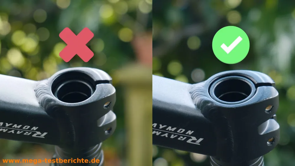 Fahrradlenker erhöhen - Abstand zur Gabel