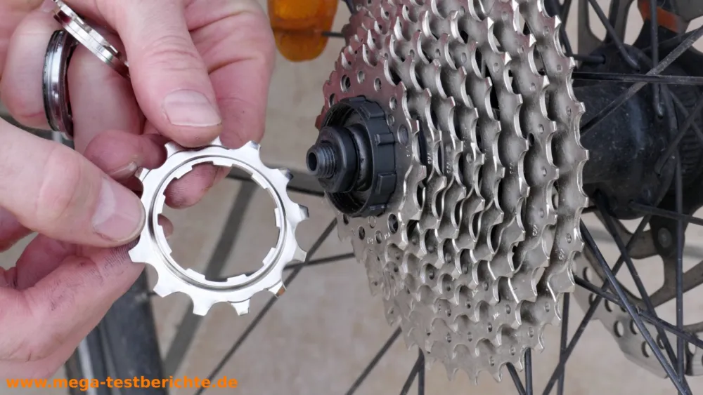 Fahrrad Kassette wechseln - Ritzel mit Kerben