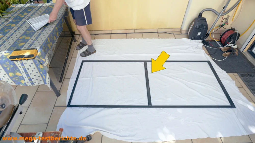 Fliegengitter Schiebetüre - Mittelsäule