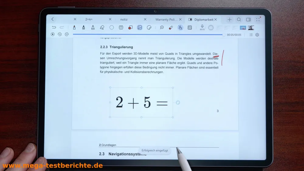 HUAWAI MatePad 11.5 S 2026 - Formel umwandeln