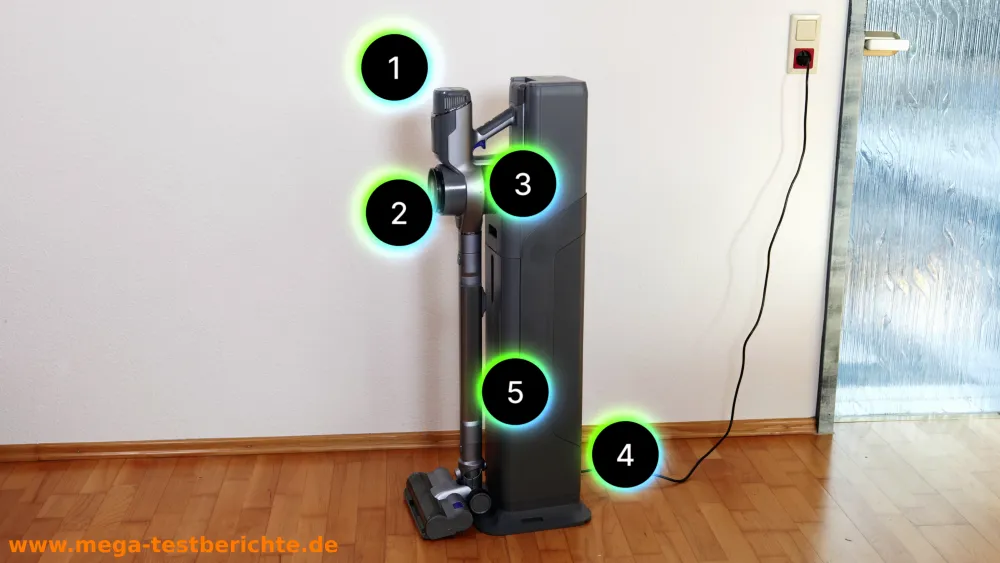 Narwal V40 Station - 5 Filter Positionen