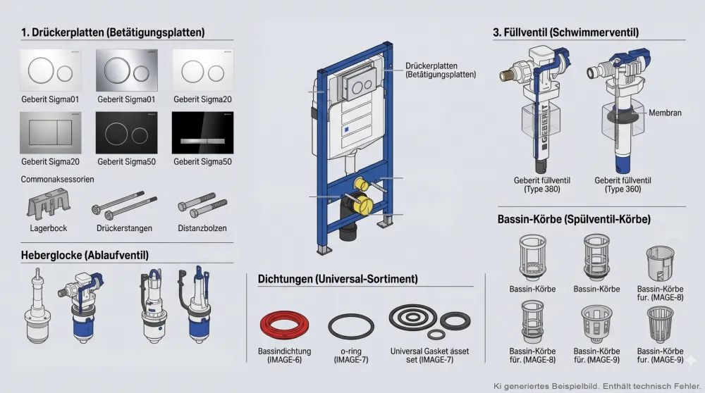 Geberit Ersatzteile finden - Leitfaden - Infos